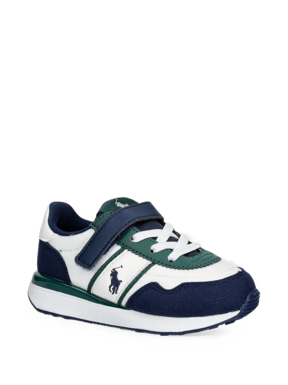 POLO RALPH LAUREN KIDS Train 89 Sport II PS logo-embroidered touch-strap sneakers - Bianco