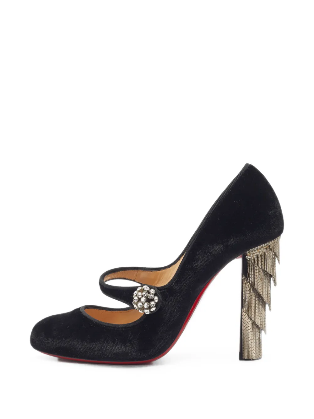 Christian Louboutin Pre-Owned Rex fringed pumps in Black