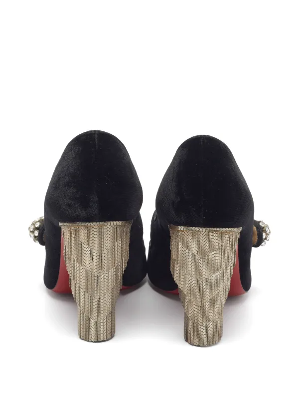 Christian Louboutin Pre-Owned Rex フリンジ パンプス | ブラック