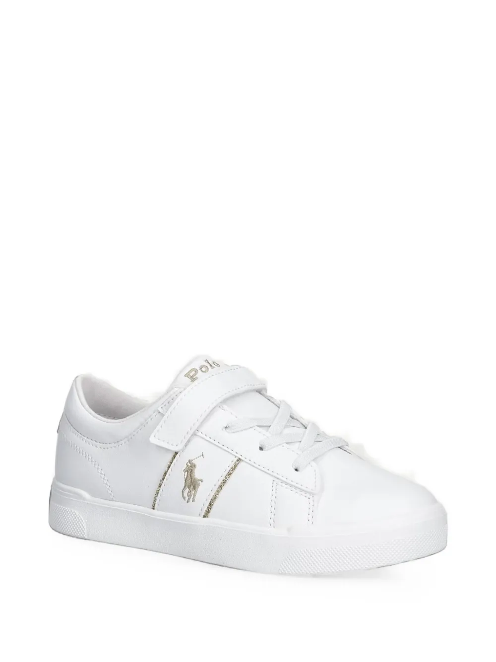 POLO RALPH LAUREN KIDS Polo Pony touch-strap sneakers - Bianco