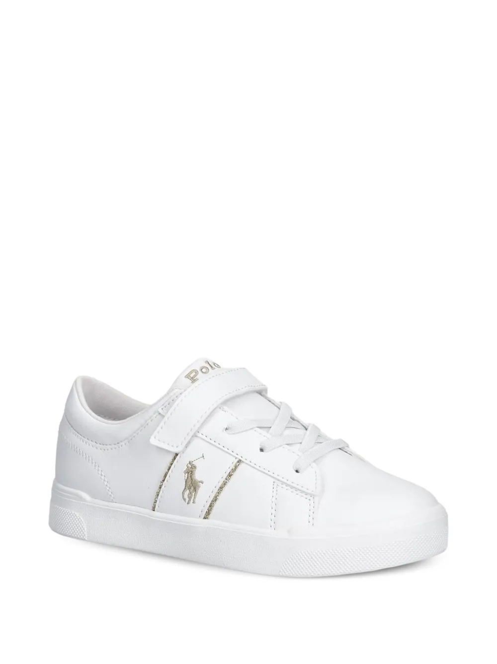 POLO RALPH LAUREN KIDS Polo Pony touch-strap sneakers - Bianco