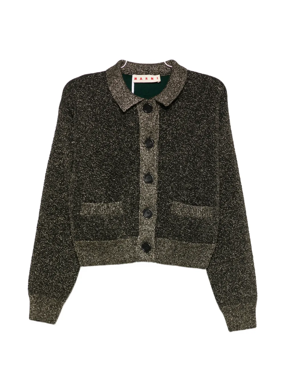 Marni glitter-effect button-up cardigan - Nero
