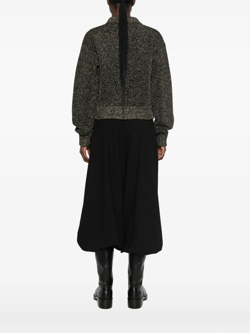 Marni glitter-effect button-up cardigan Zwart