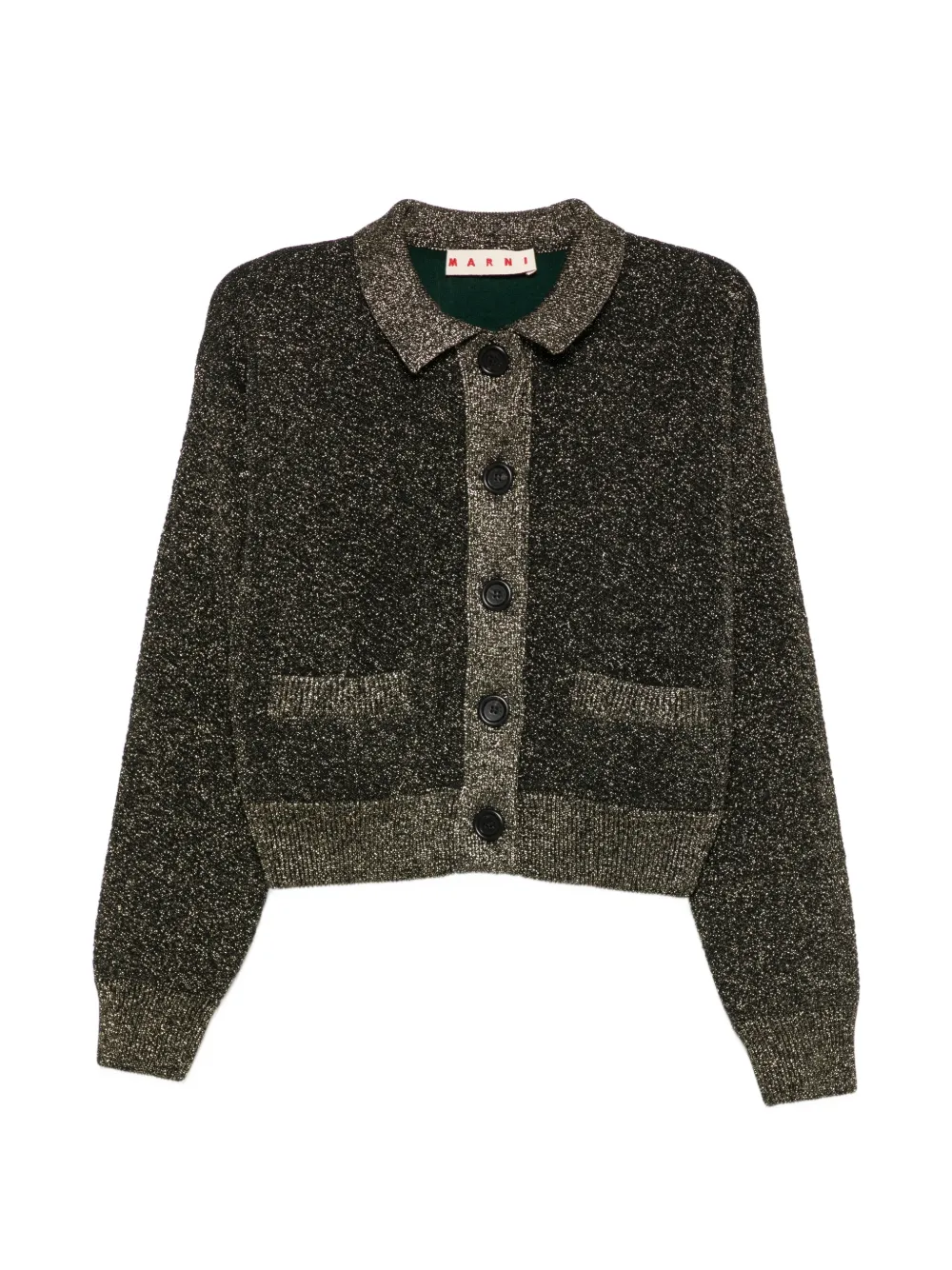 Marni glitter-effect button-up cardigan - Nero