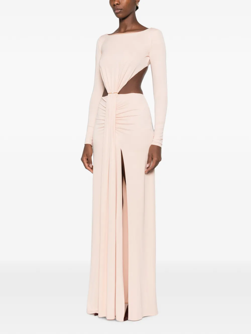 Elisabetta Franchi Maxi-jurk met ruches Beige