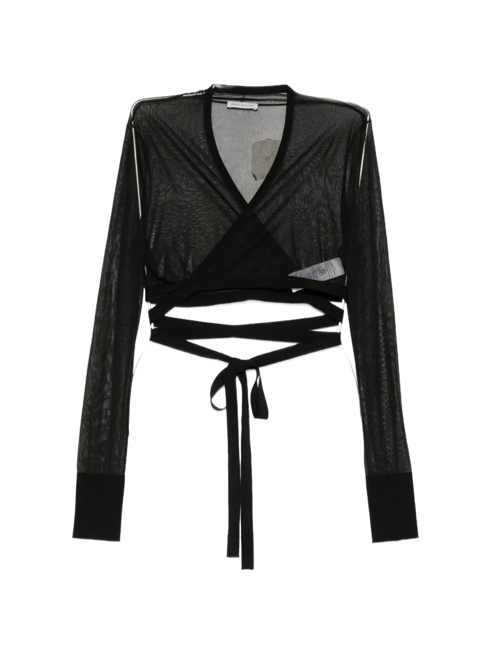 Patrick McDowell sheer wrap-style top
