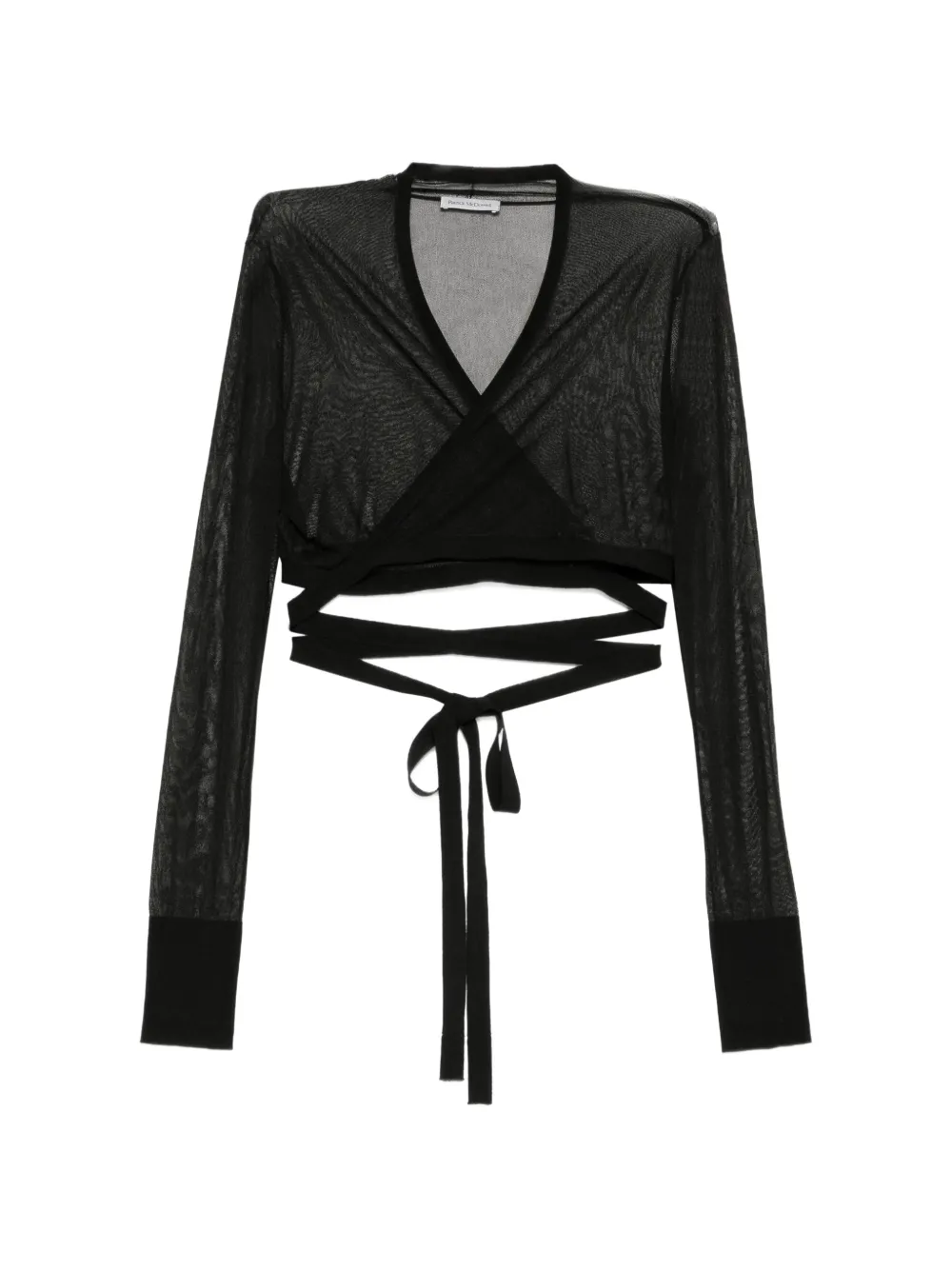 Patrick McDowell sheer wrap-style top - Nero