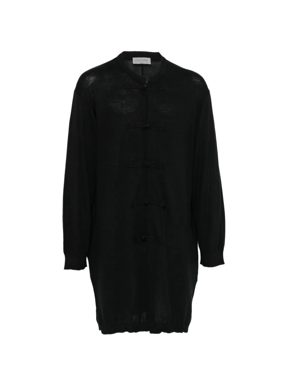 Yohji Yamamoto frog-fastening knitted cardigan - Nero