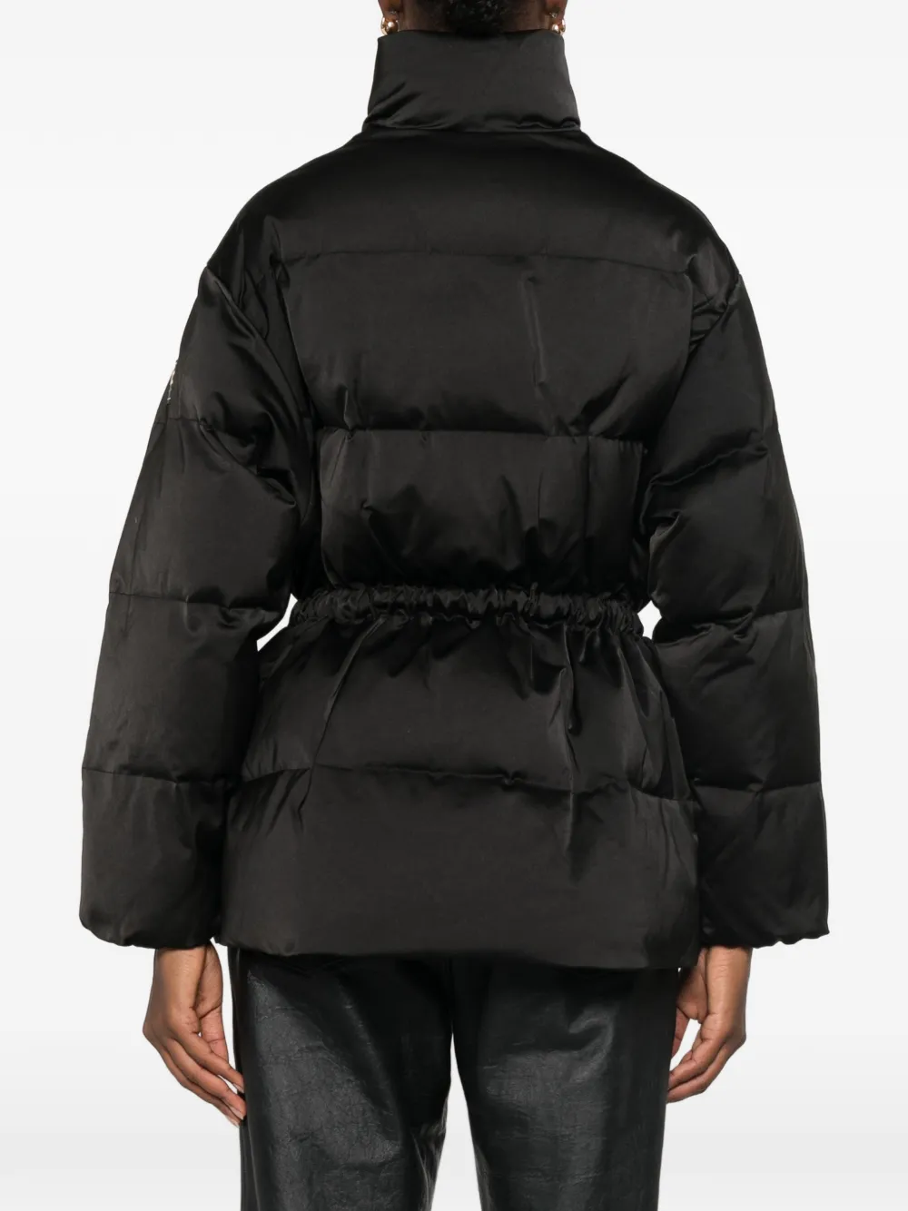 Elisabetta Franchi drawstring puffer jacket Zwart