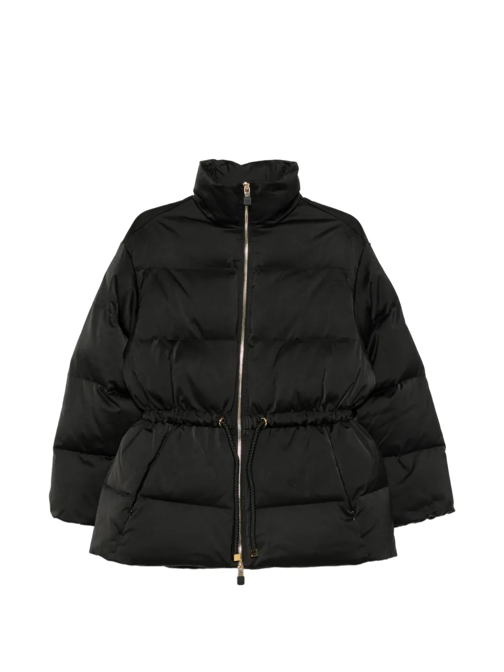 Elisabetta Franchi drawstring puffer jacket Zwart