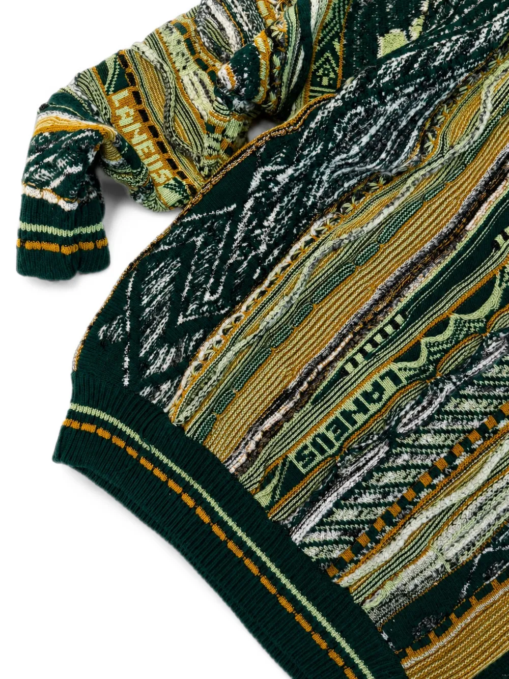 Laneus Gebreide trui met jacquard-patroon Groen