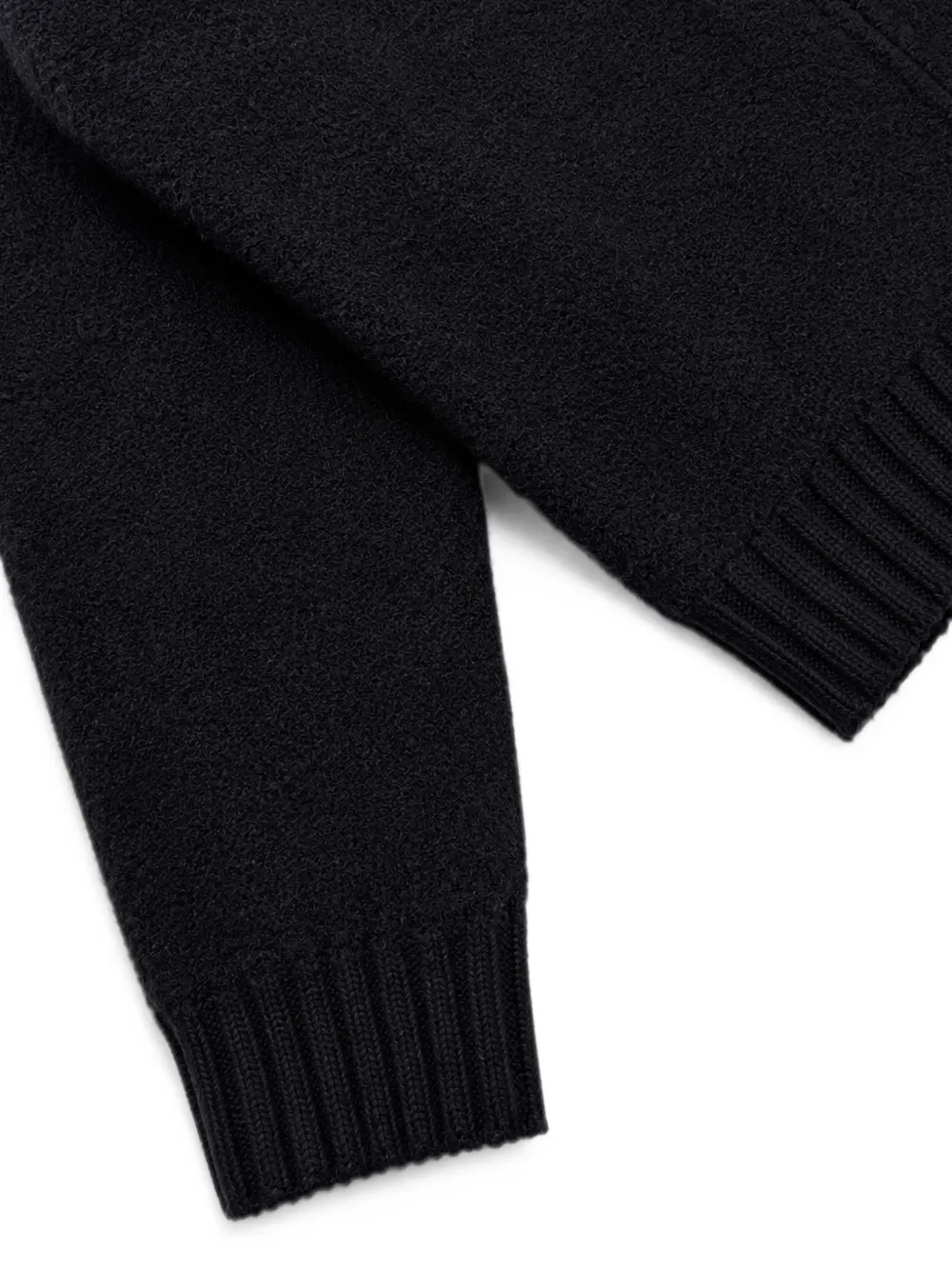 Laneus Gebreid vest met rits Zwart