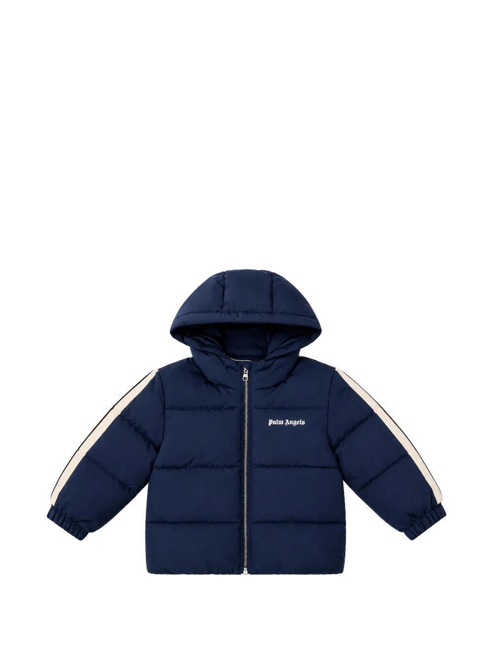 Palm Angels Kids side-stripe hooded jacket - Blu