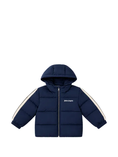 Palm Angels Kids veste rayée à capuche