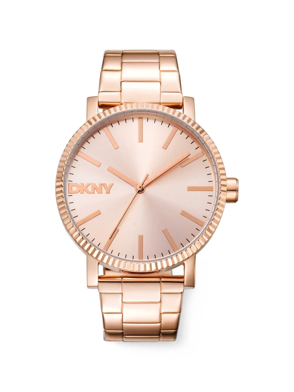 DKNY Classic fluted bezel 40mm watch - Rosa