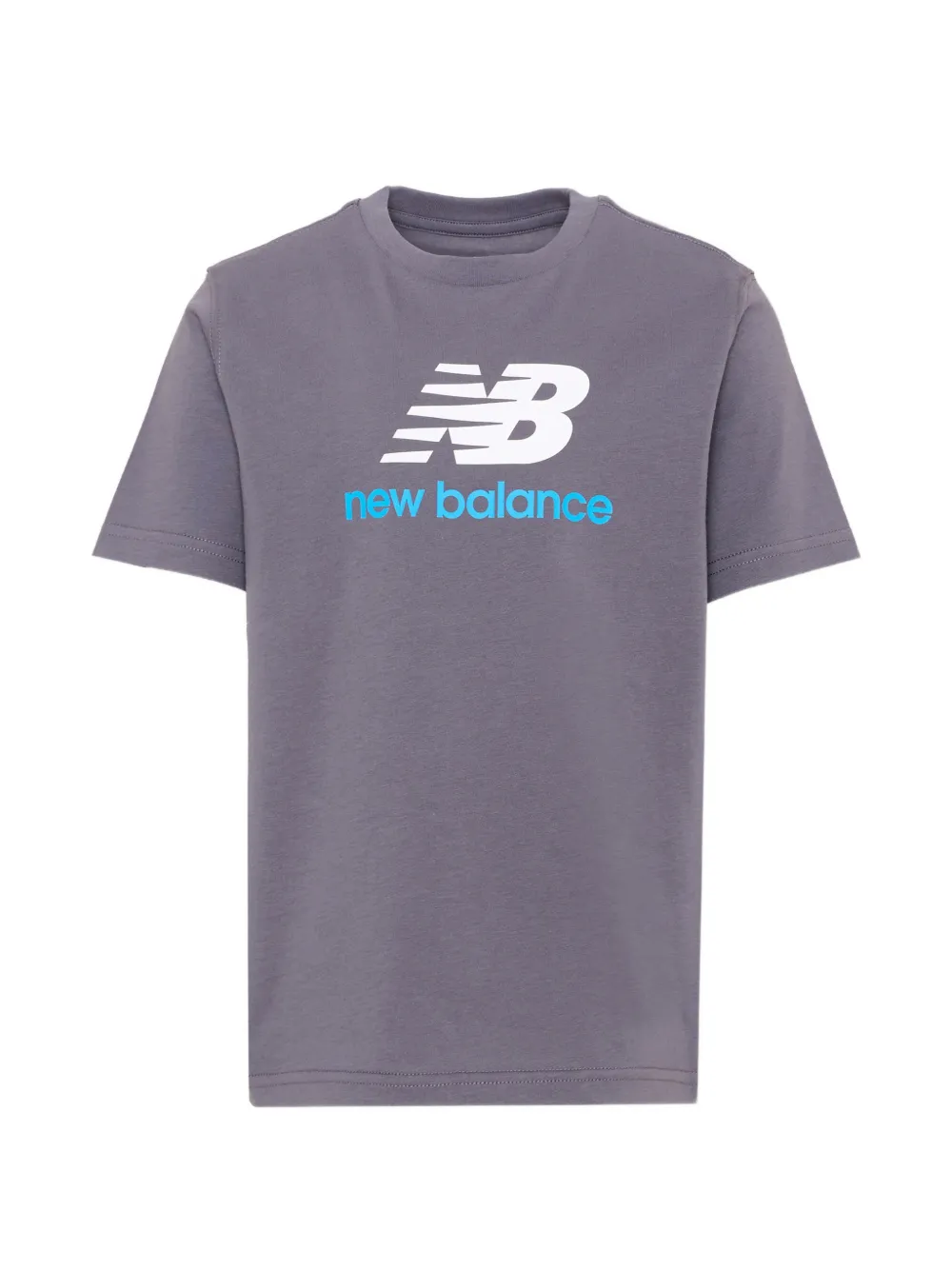 New Balance Kids logo-print T-shirt - Grigio