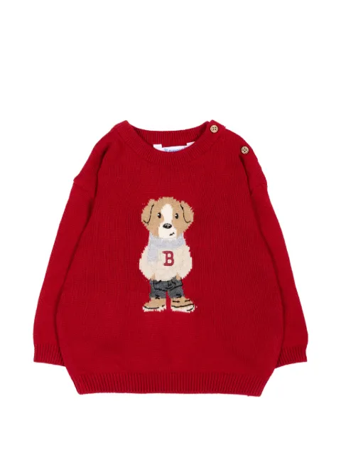 Mayoral intarsia-knit button-fastening sweater