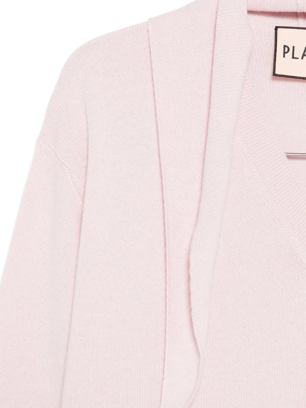 Plan C Trui met V-hals en sjaaldetail Roze