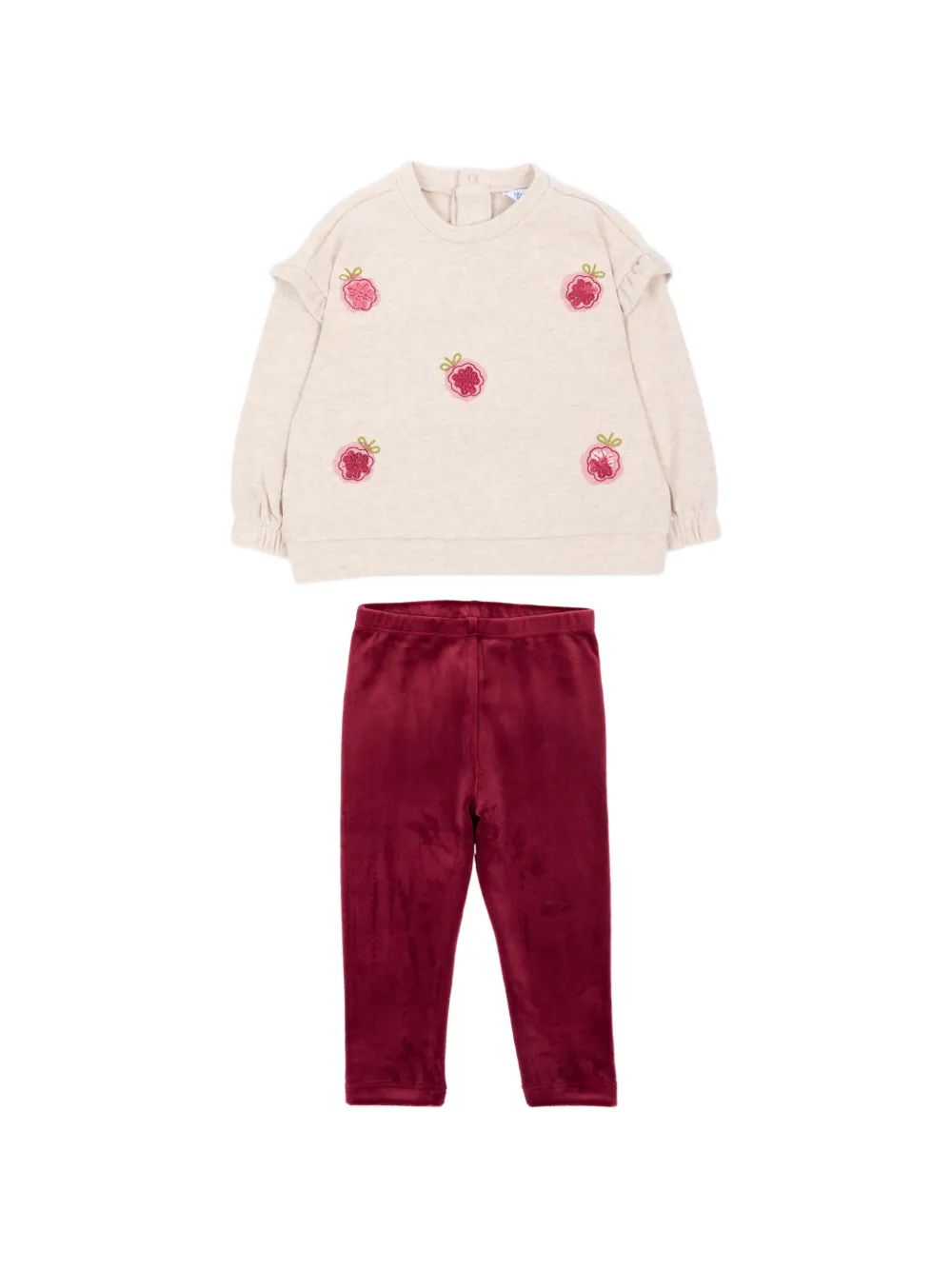 Mayoral ruffled sequin-embellished tracksuit - Rot