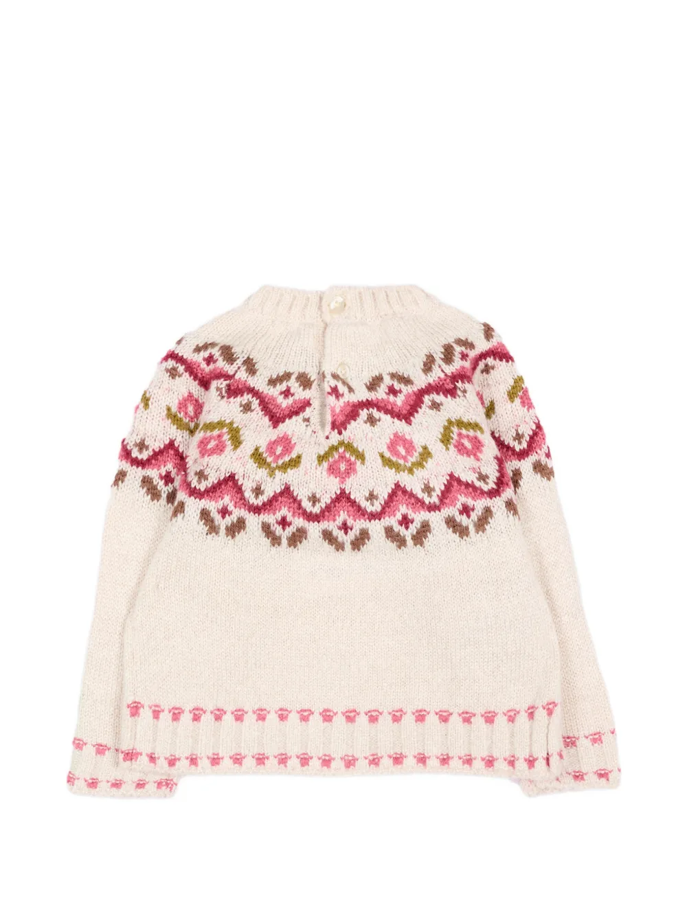 Mayoral Fair Isle-knit sweater Beige