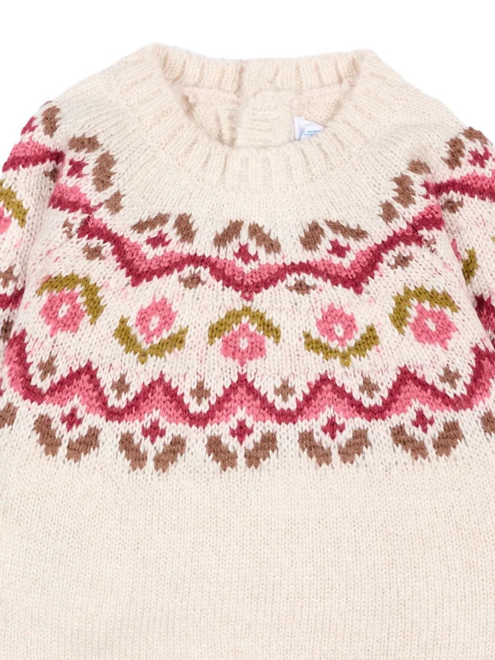 Mayoral Fair Isle-knit sweater Beige