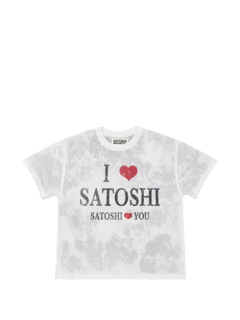 SATOSHI NAKAMOTO slogan-print cotton T-shirt