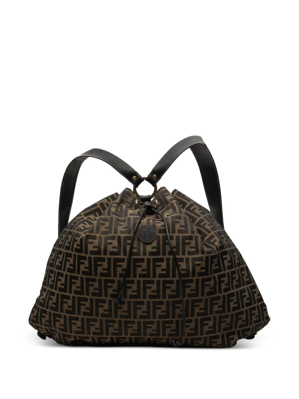 Fendi Pre-Owned Zaino in tela con motivo Zucca e coulisse 1999-2002 - Marrone