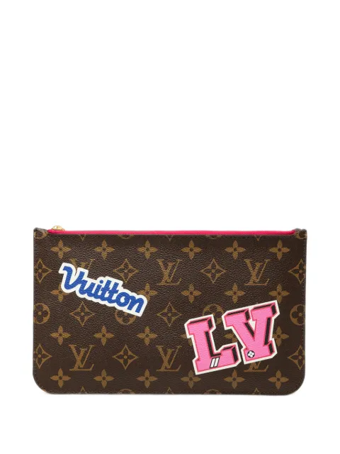 Louis Vuitton Pre-Owned pochette Neverfull MM Monogram à patch logo (2018)