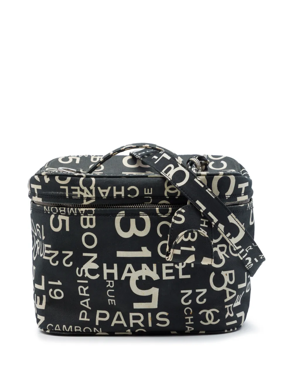 CHANEL Pre-Owned 2002-2003 By the Sea Line Coco Print Canvas Vanity Bag satchel - Schwarz