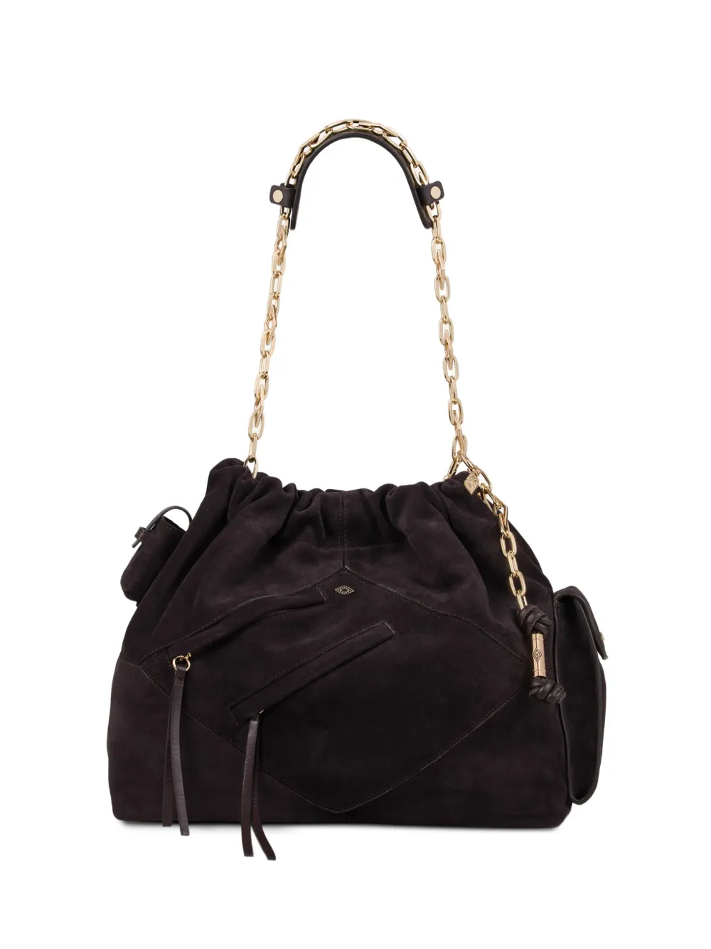 Ba&Sh chain-link suede shoulder bag · OS