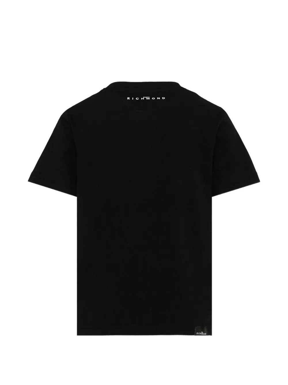 John Richmond Junior T-shirt met logopatch en korte mouwen Zwart