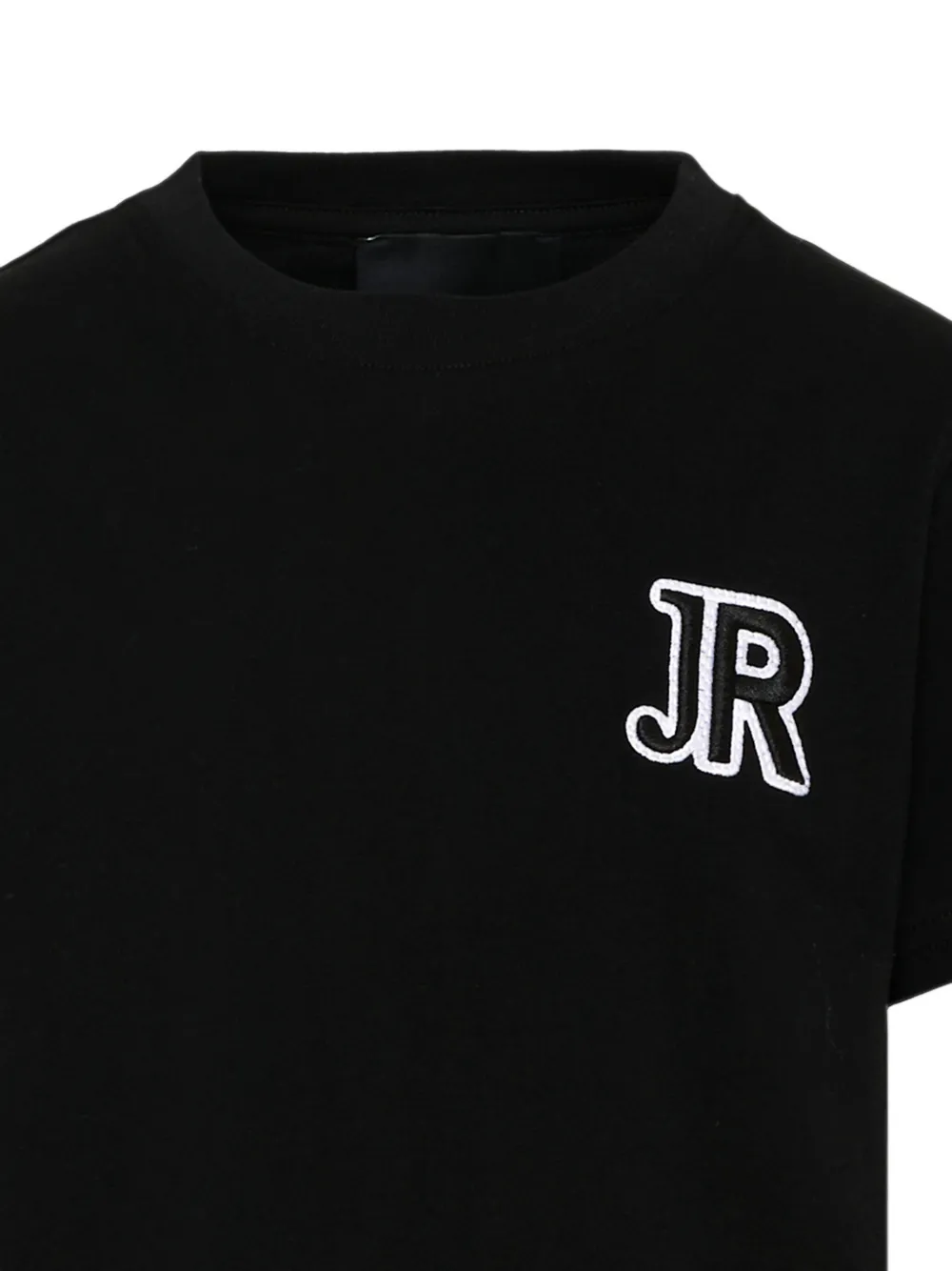 John Richmond Junior T-shirt met logopatch en korte mouwen Zwart