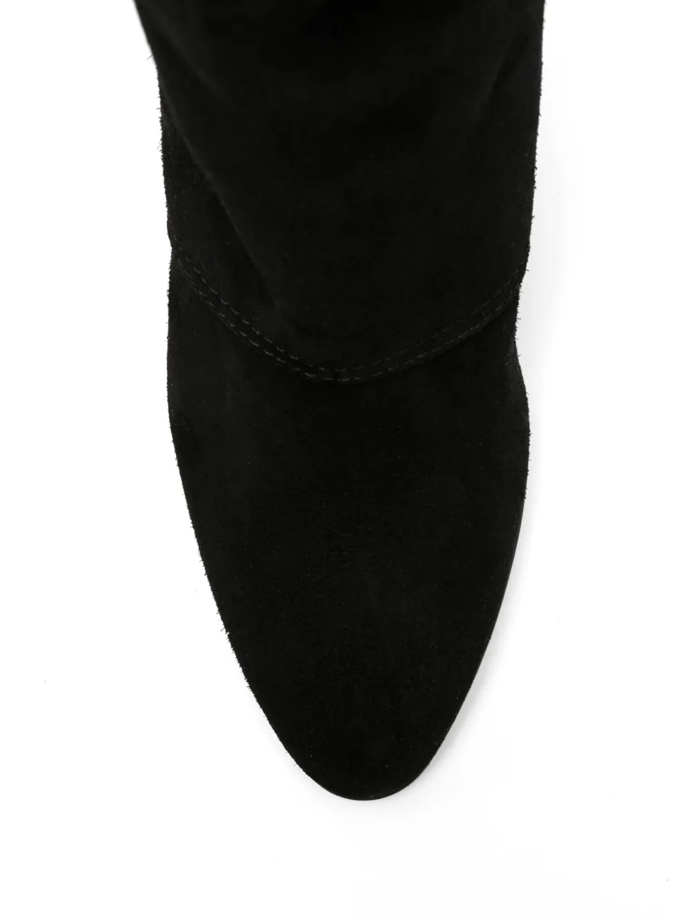 Chloé Anouk Ruffled-trim Heeled Ankle Boots in Black, view 4