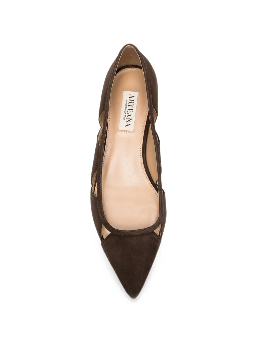 Arteana Savona cut-out suede pumps Bruin