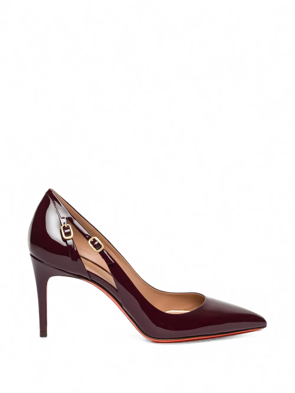 Santoni Audrey buckle-strap pumps Rood