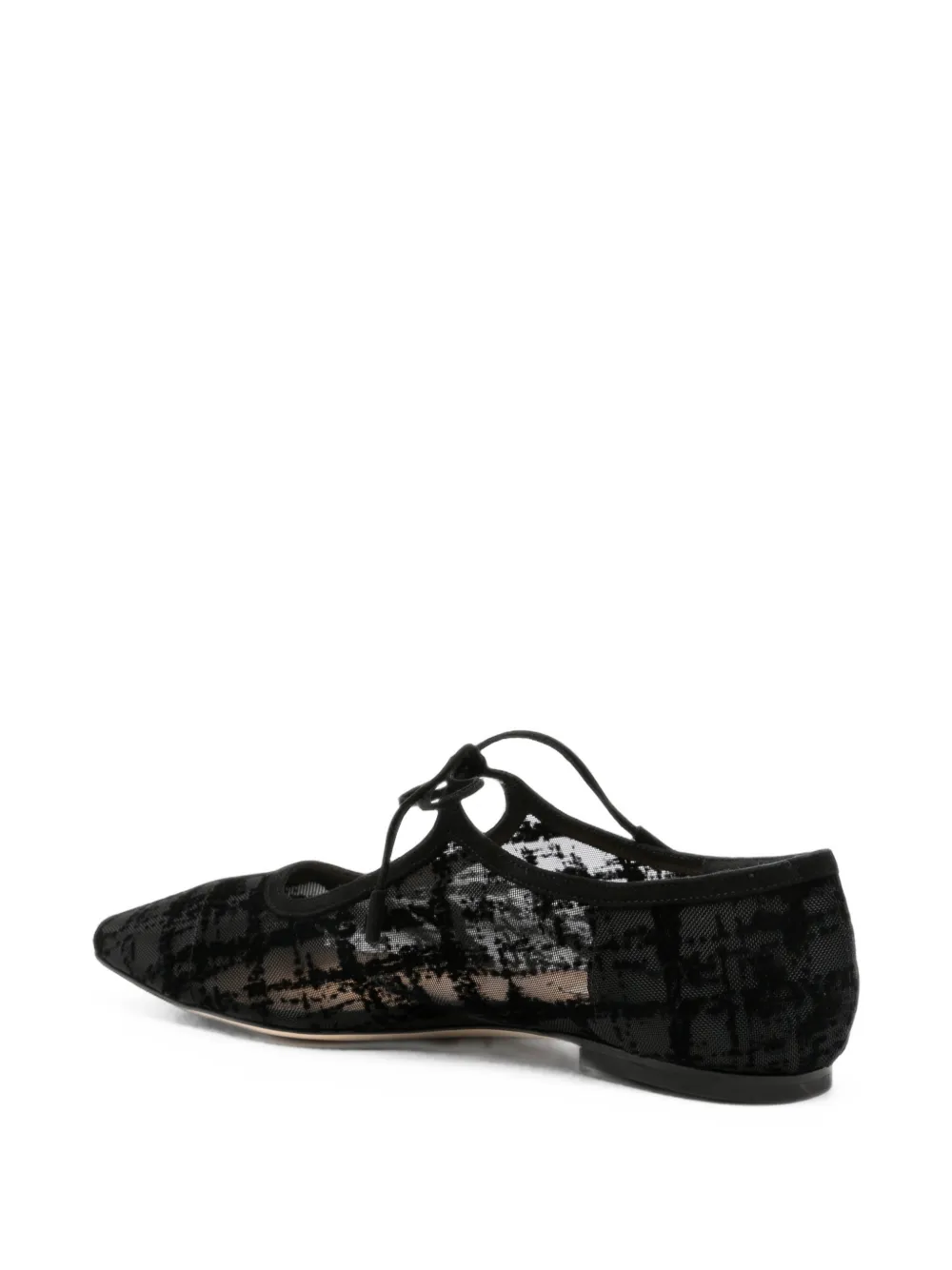 Arteana Marcella flocked flat pumps Zwart
