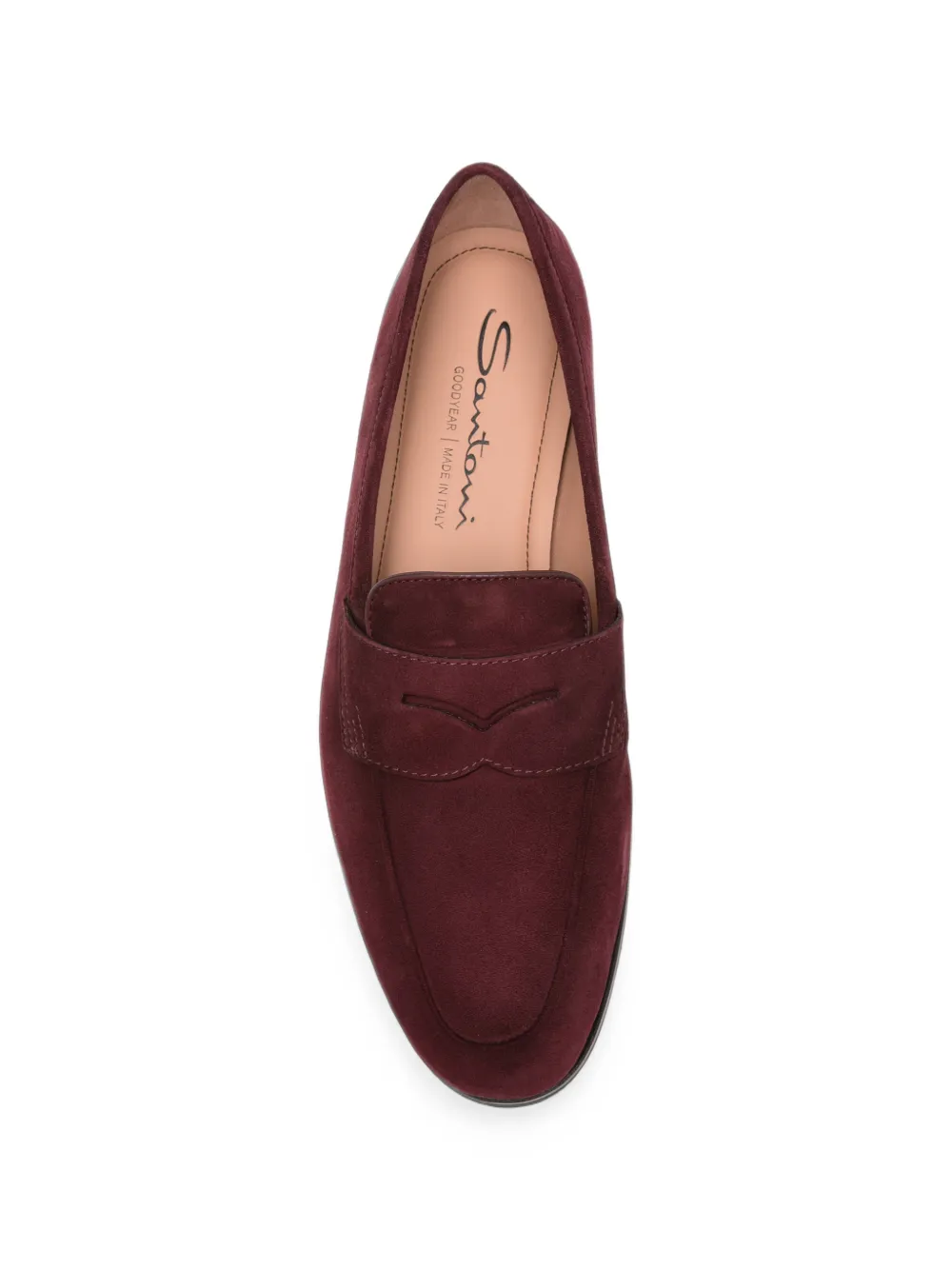 Santoni Carla suede loafers Rood