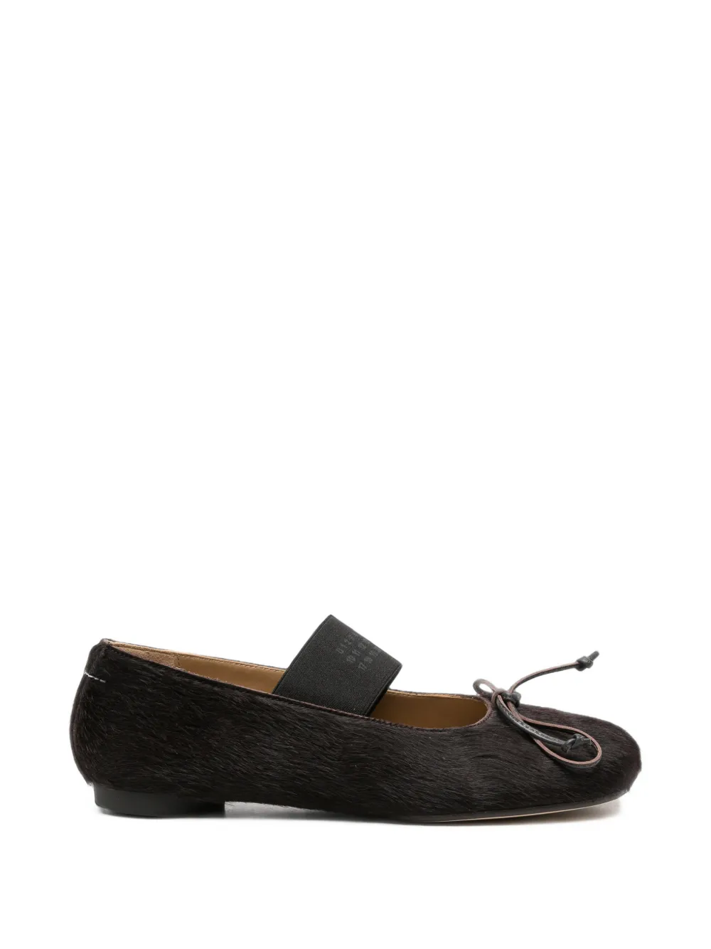 MM6 Maison Margiela elasticated-strap ballet flats - Marrone