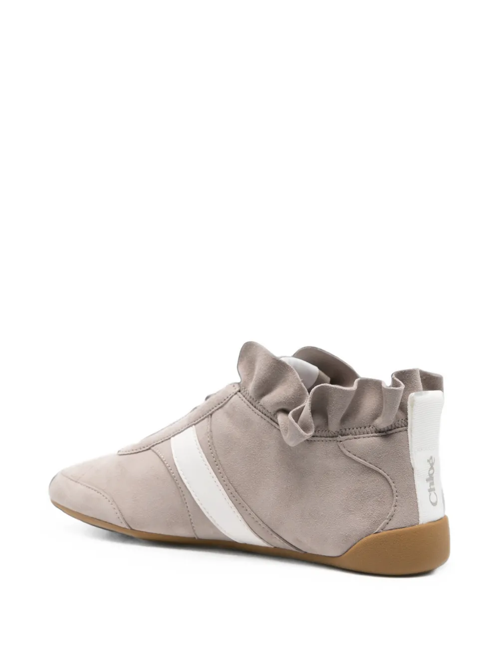 Chloé Kick ruffled sneakers Grijs