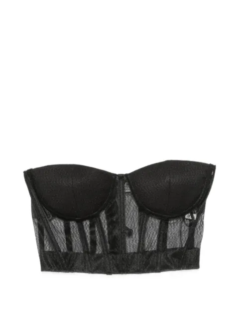 Elisabetta Franchi top estilo corsé con paneles de malla