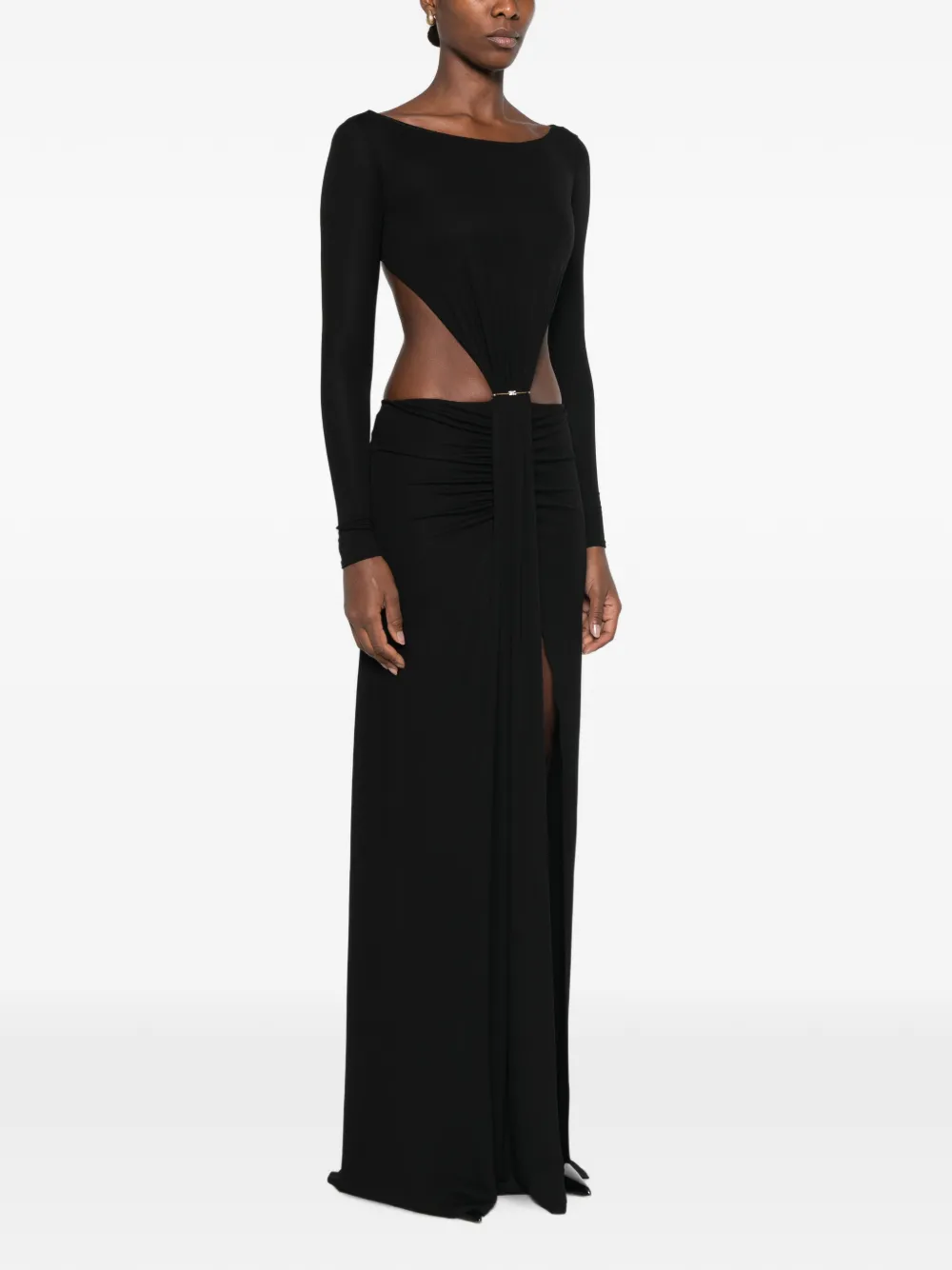 Elisabetta Franchi Jurk van jersey met uitgesneden details Zwart