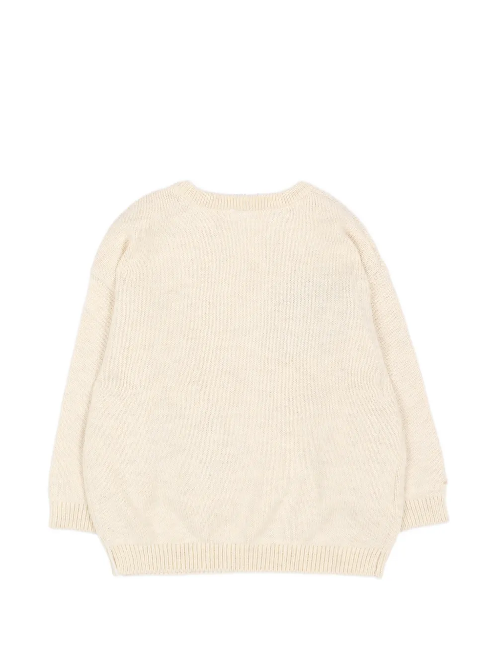Mayoral Trui met knoopsluiting en auto-intarsia Beige