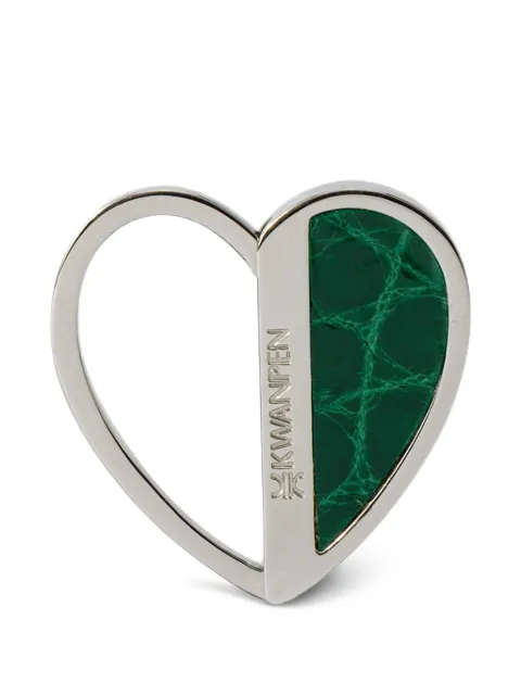 KWANPEN heart-shaped crocodile-effect bag charm