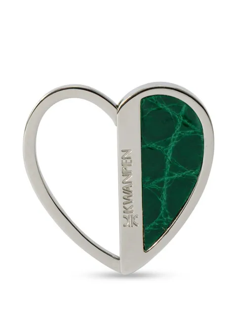 KWANPEN heart-shaped crocodile-effect bag charm