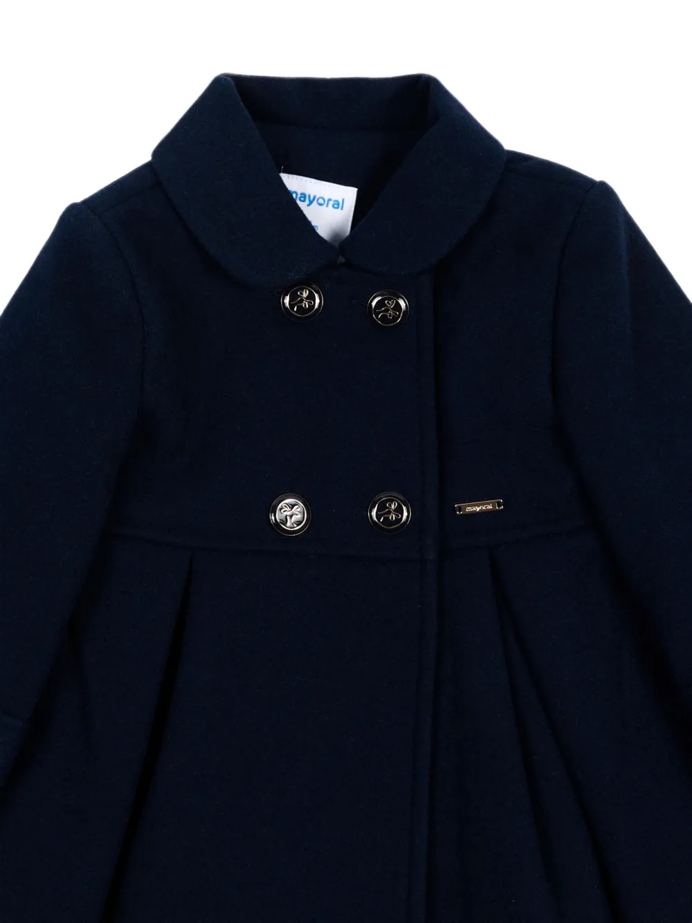 Mayoral double-breasted pleated coat Blauw
