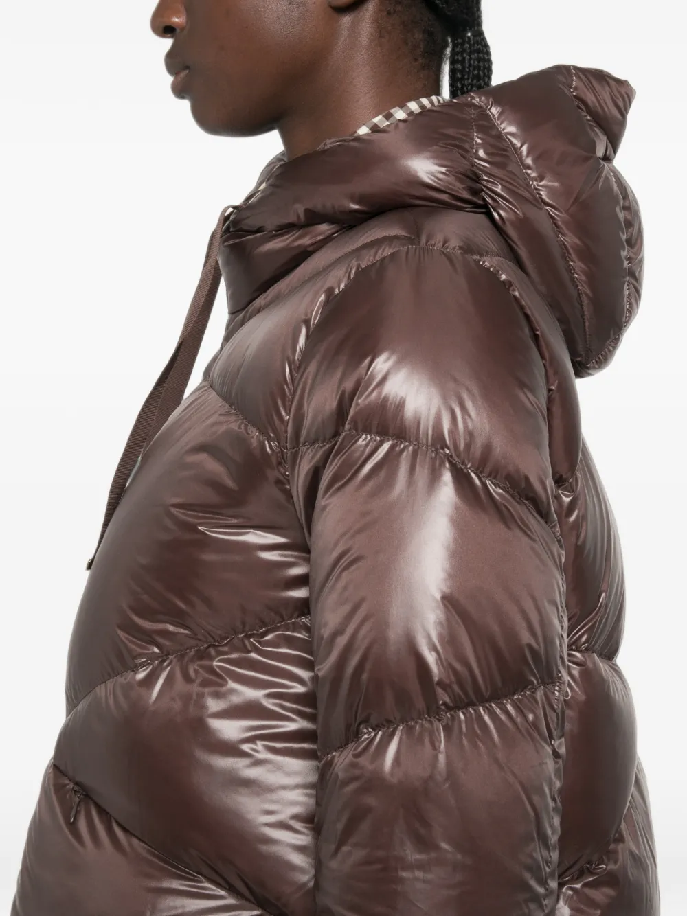 Herno Gevoerd jack met capuchon Bruin