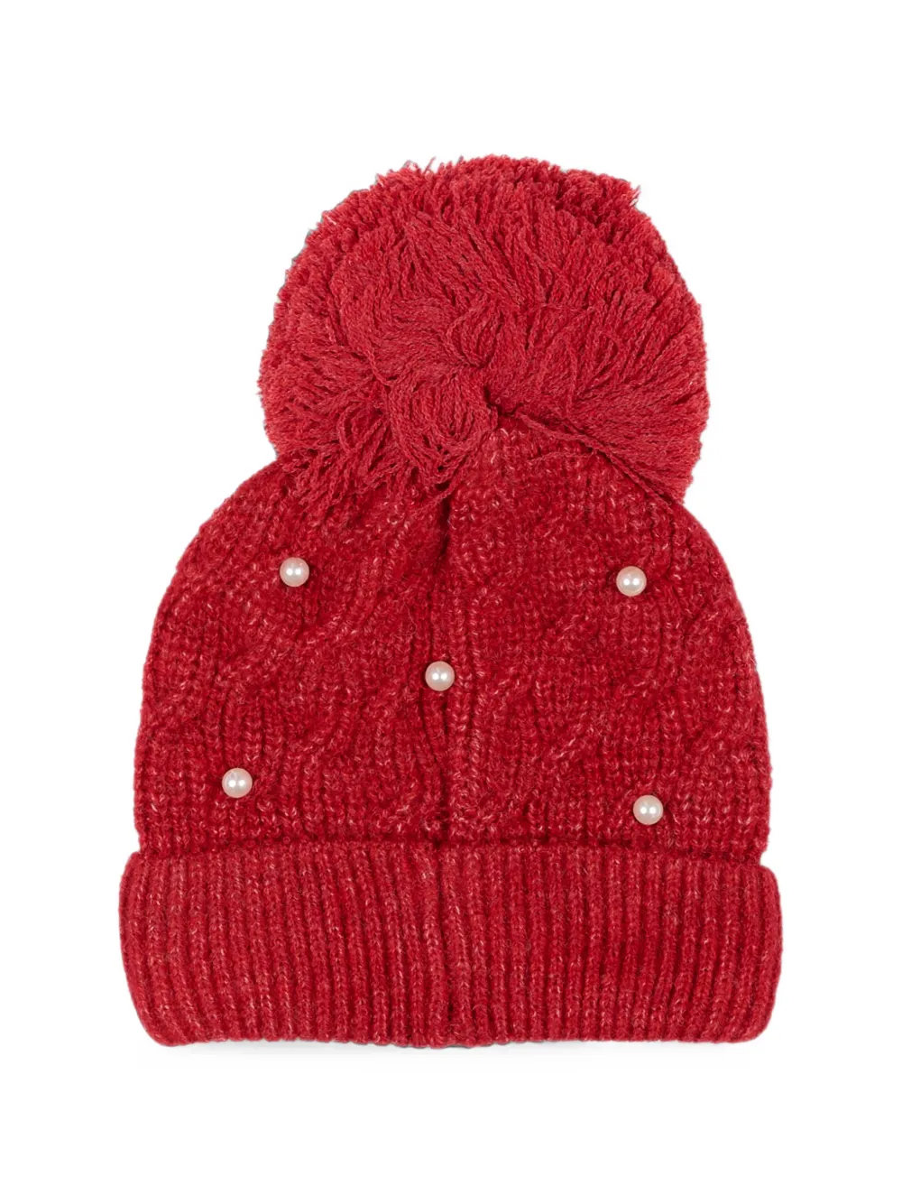 Mayoral Muts verfraaid met imitatieparels en pompon Rood