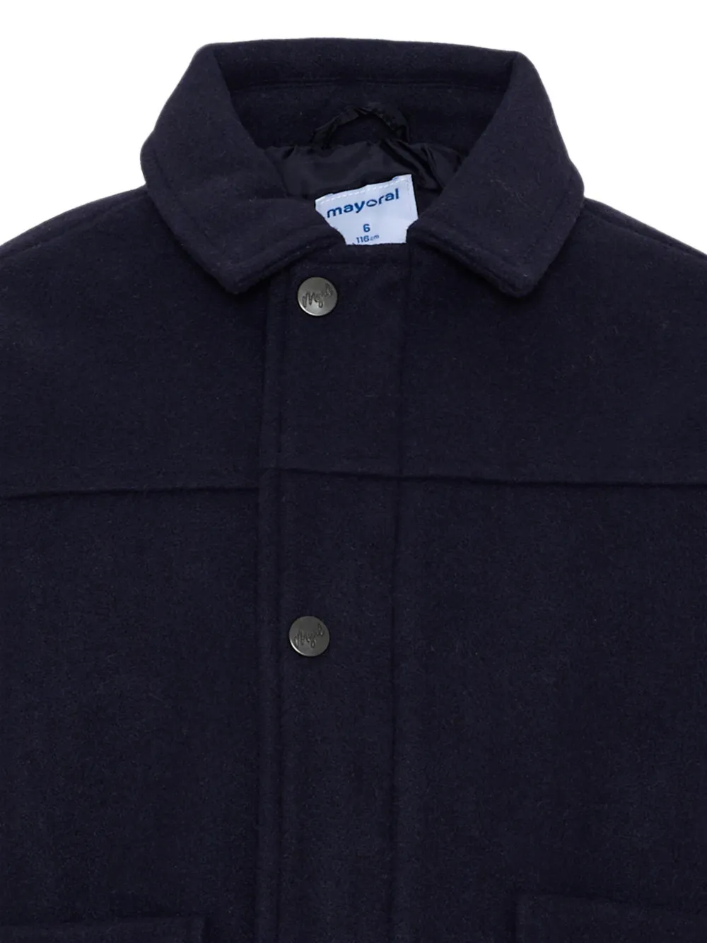 Mayoral button-up patch-pocket jacket Blauw