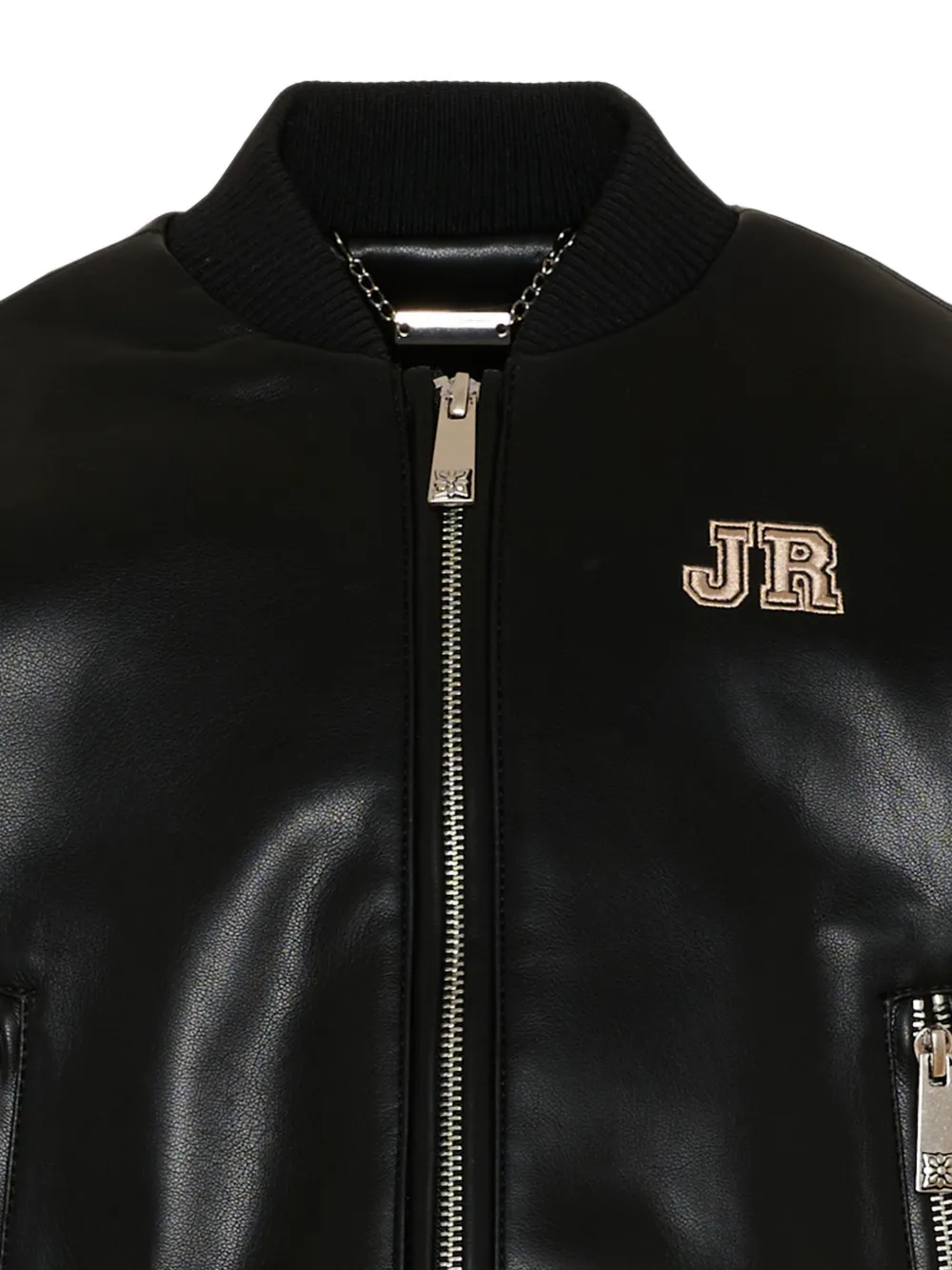 John Richmond Junior Bomberjack met logopatch Zwart