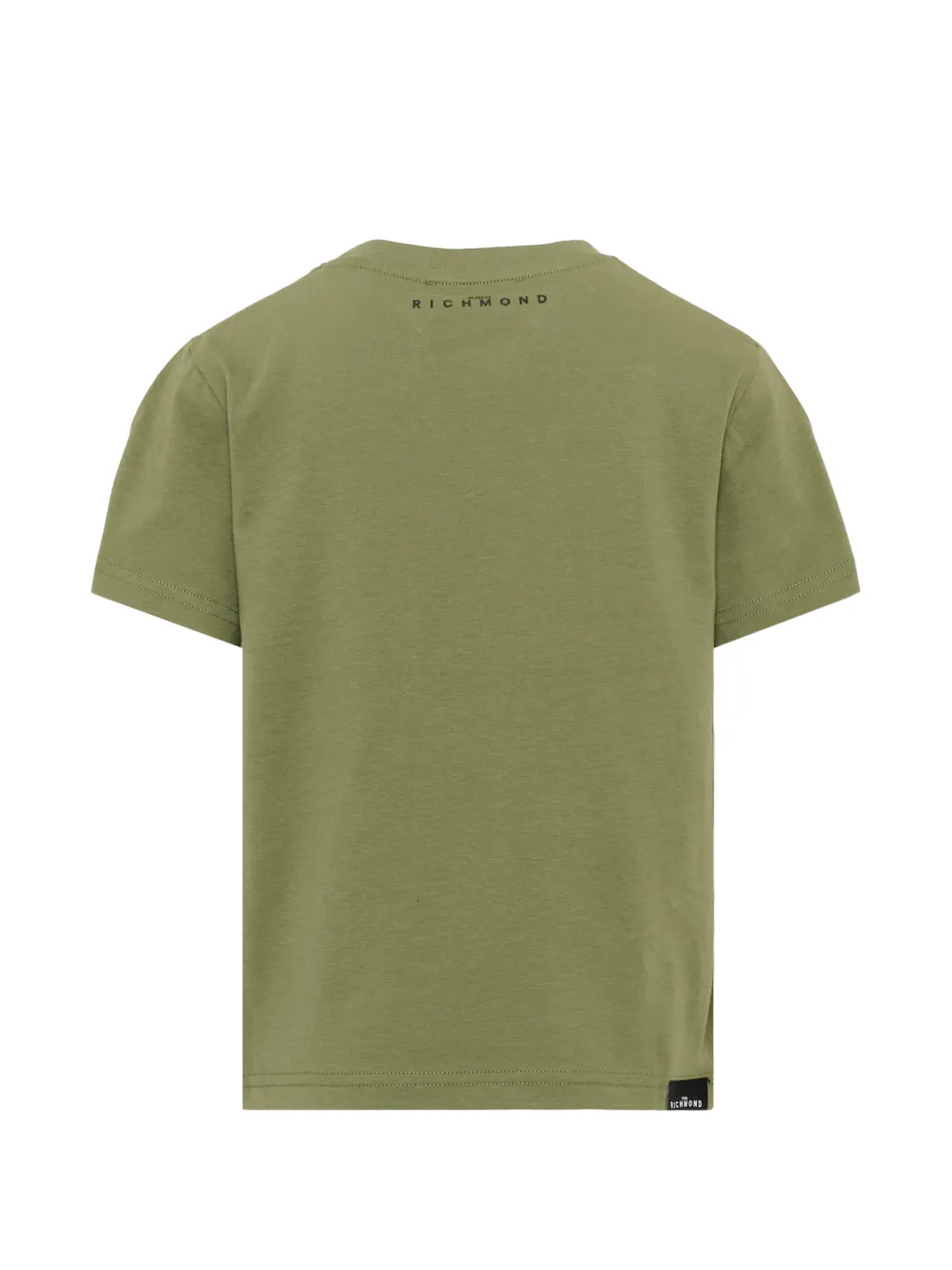 John Richmond Junior T-shirt met logopatch en korte mouwen Groen